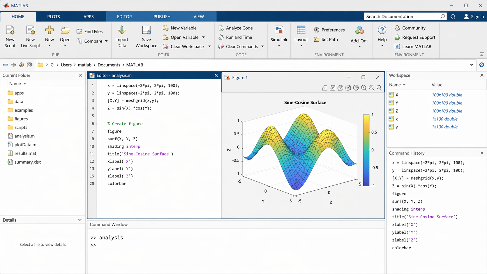 MATLAB interface preview
