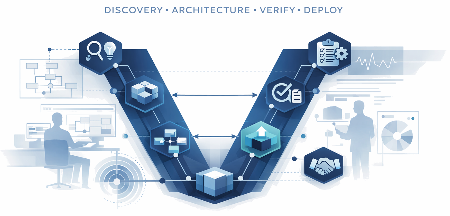 Model-based engineering consulting illustration